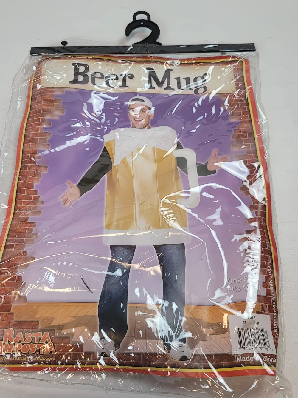 Beer Mug Costume - Yellow Foam Party Outfit